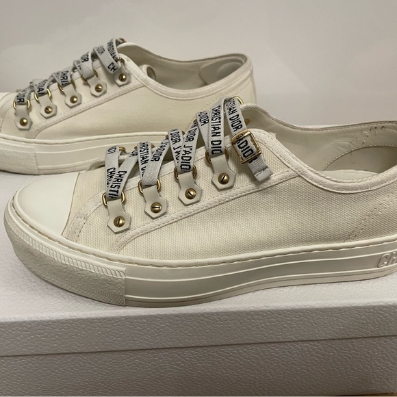Dior WALK'N'DIOR SNEAKER White Cotton Canvas - Picture 5 of 12